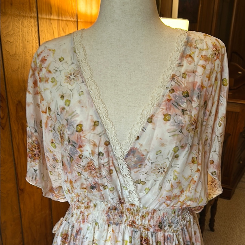 Johnny Was silk maxi dress